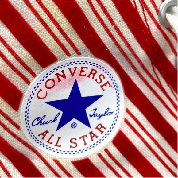Converse All Star Sneakers Candy Cane High Tops Sneakers Size Men's 4 Women's 6 - Picture 8 of 16